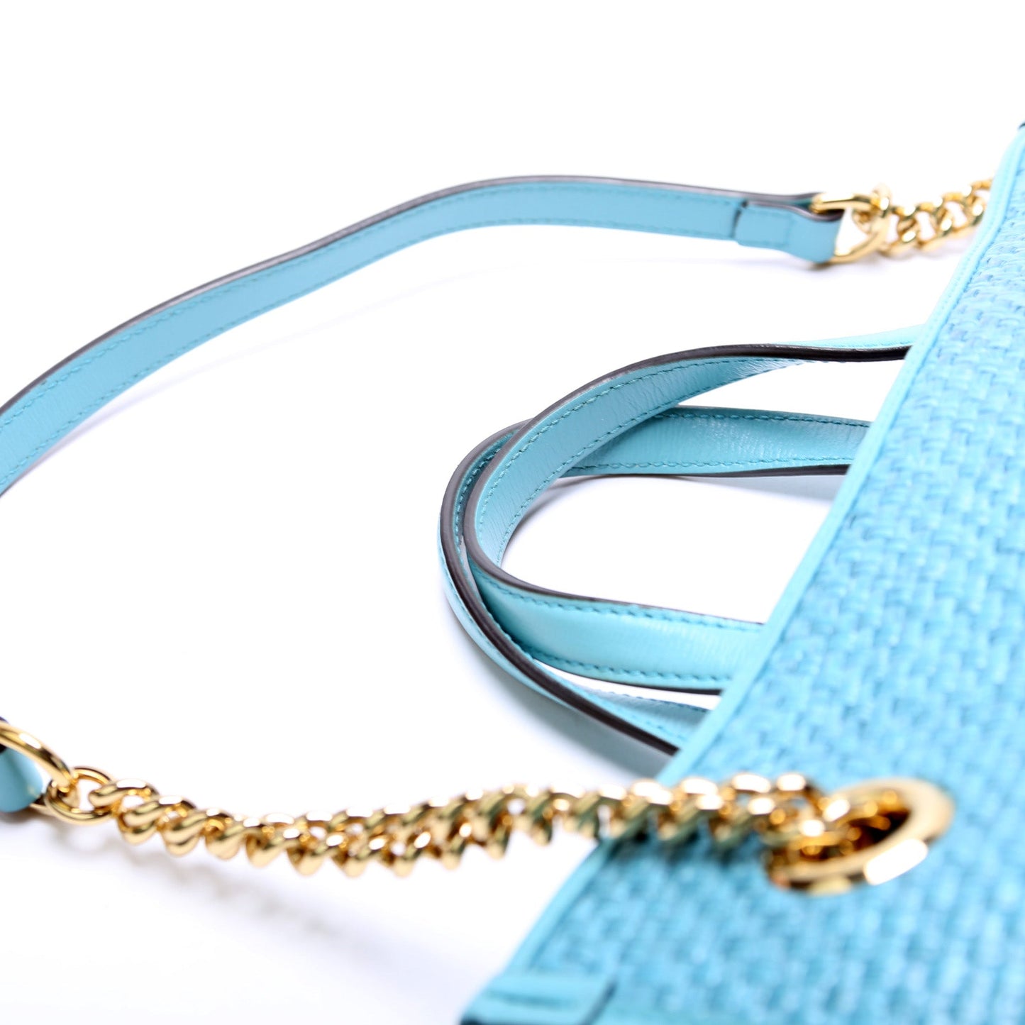 Horsebit Raffia Large Tote