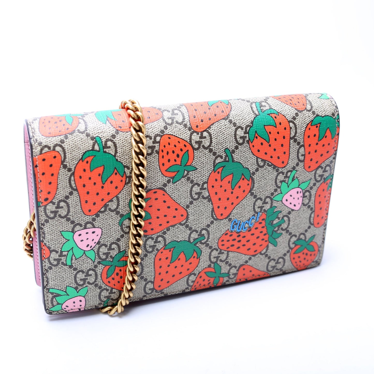 GG Stawberry Chain Wallet