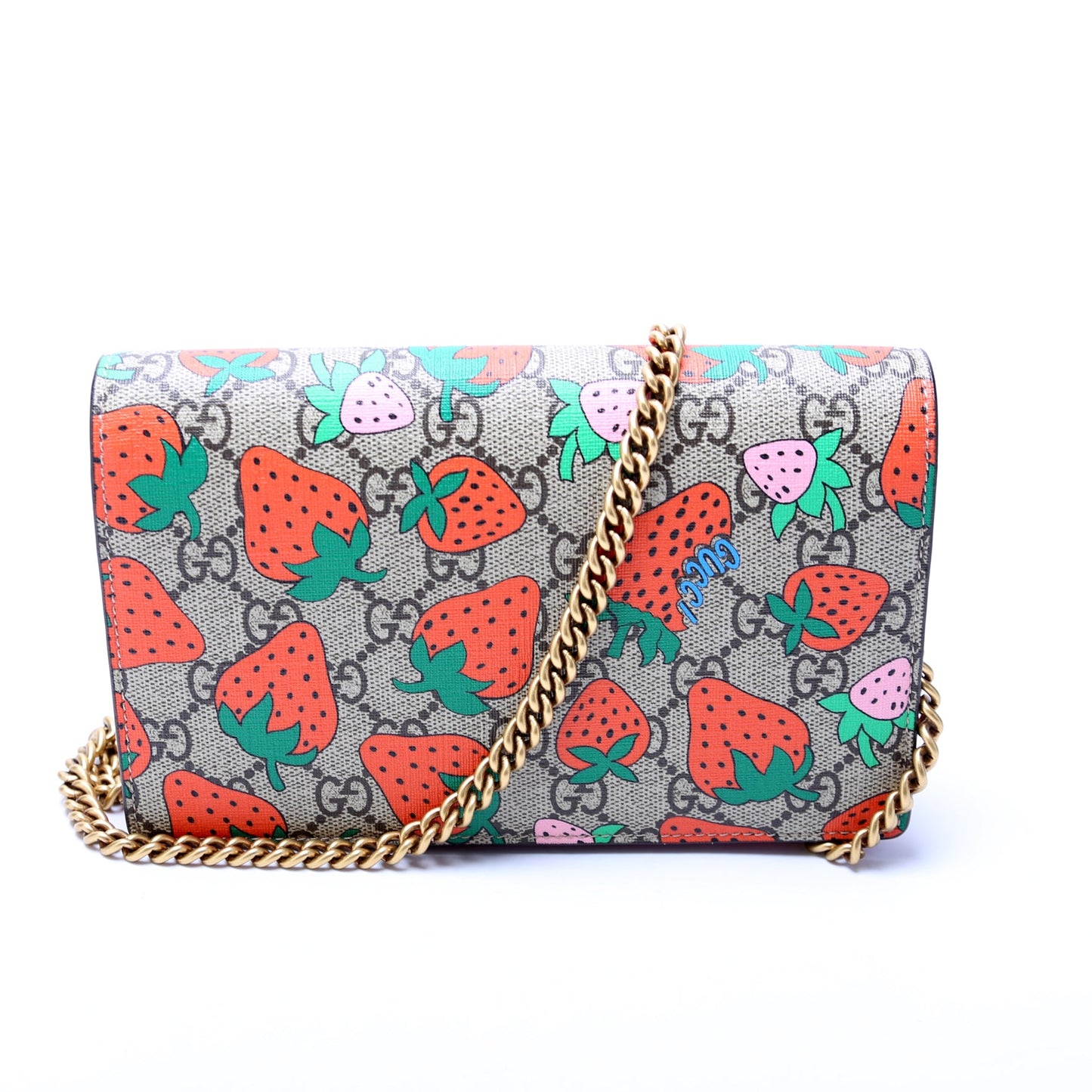GG Stawberry Chain Wallet