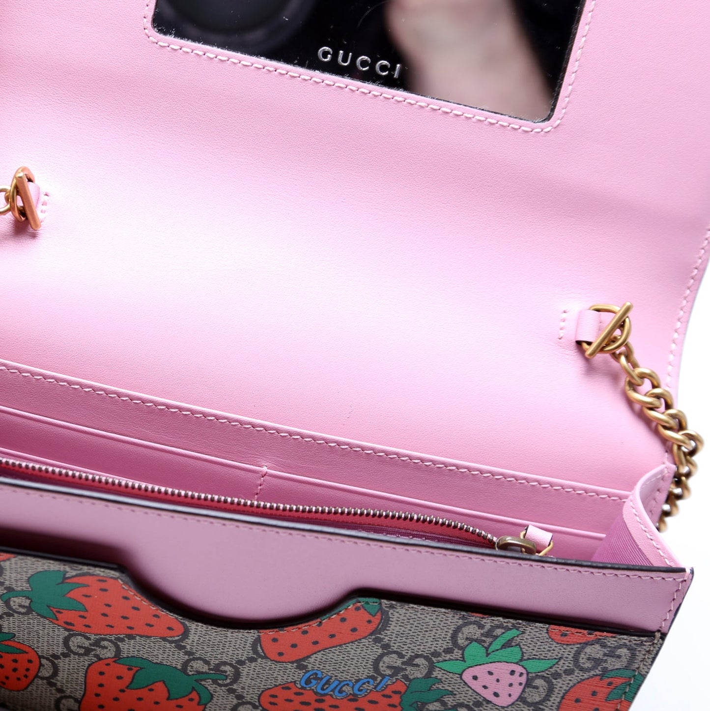 GG Stawberry Chain Wallet