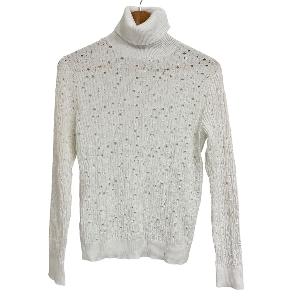 Chanel Coco Mark Knit Turtleneck Sweater