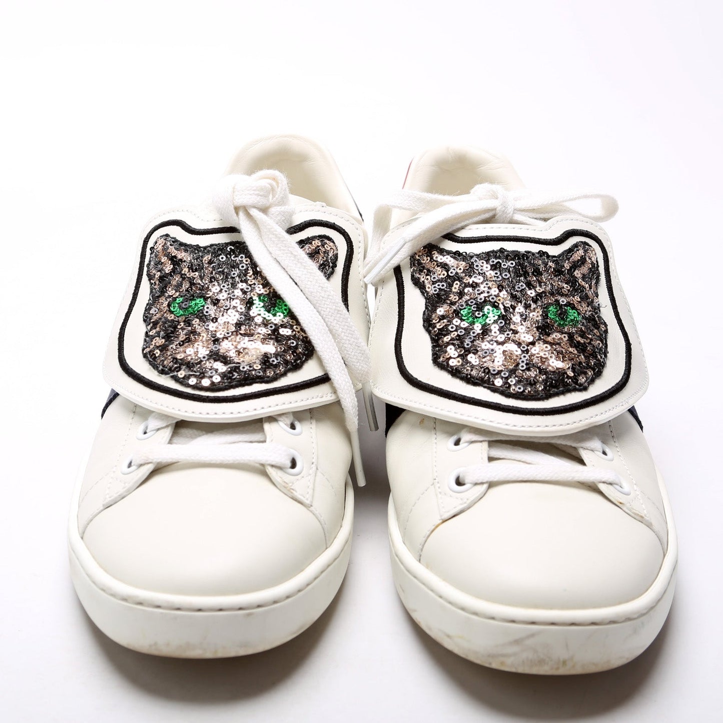 Gucci Ace Web Cat Sneakers Size .