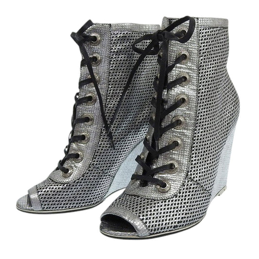Chanel Cutwork Leather Boot Sandals