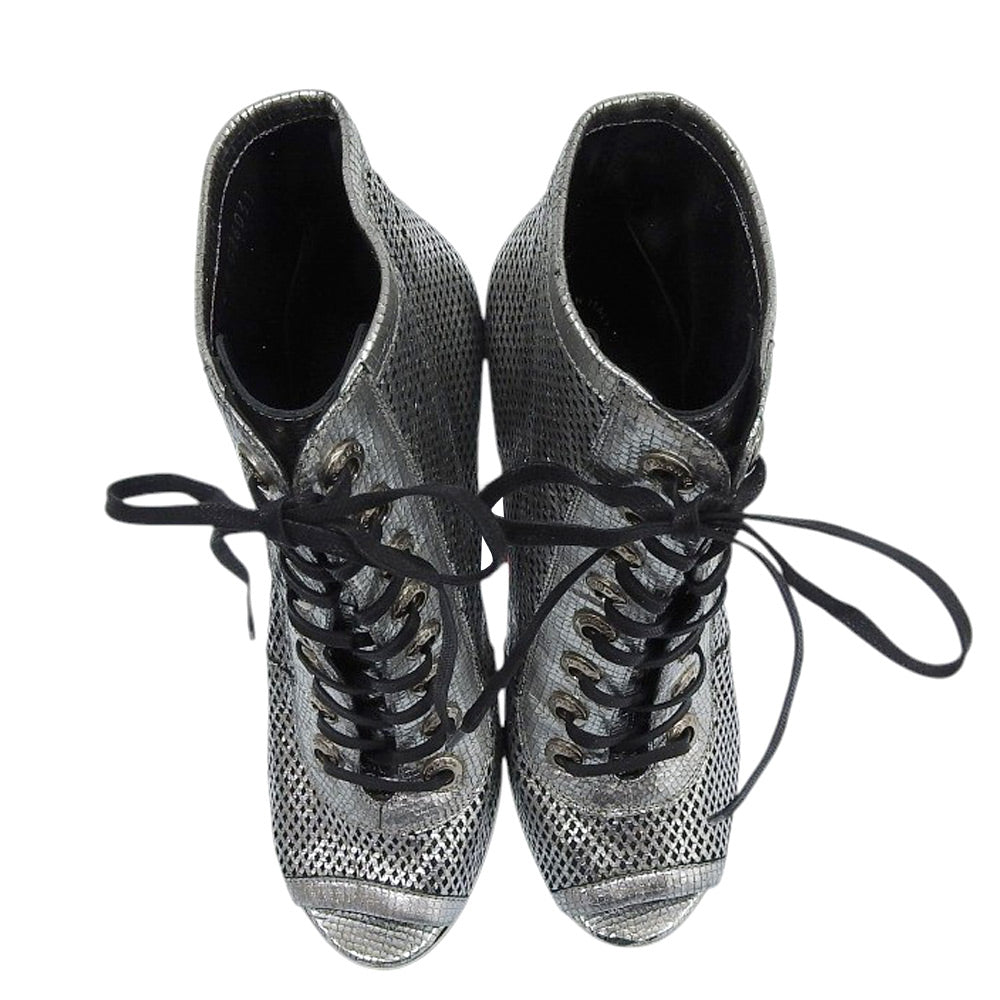 Chanel Cutwork Leather Boot Sandals