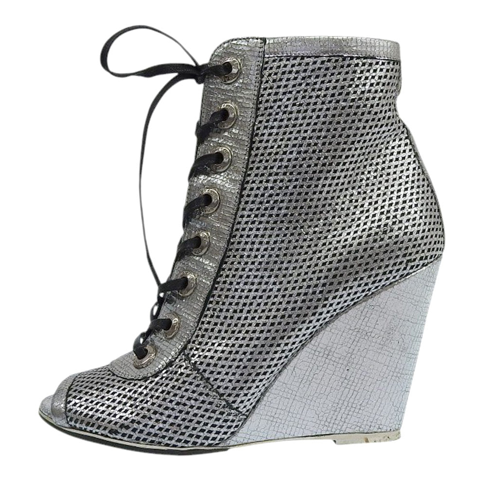 Chanel Cutwork Leather Boot Sandals
