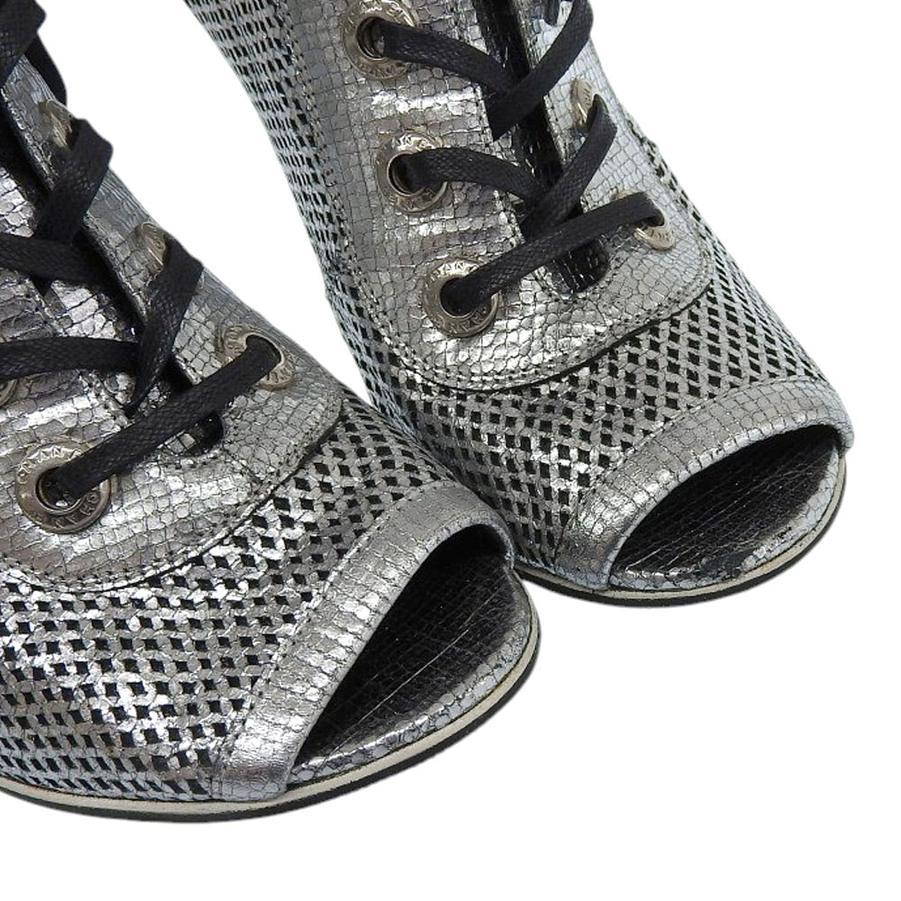 Chanel Cutwork Leather Boot Sandals