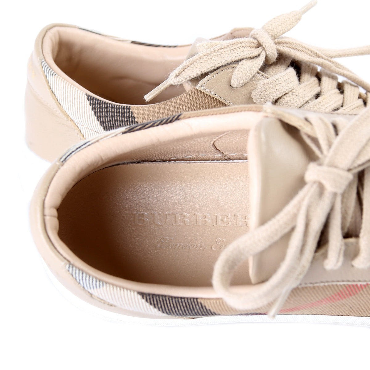 Salmond Check Sneakers Size 36.5