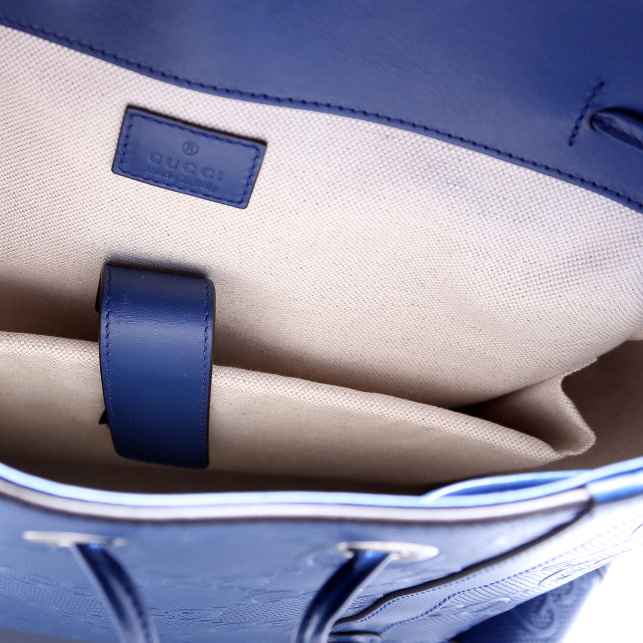 GG Embossed Leather Backpack