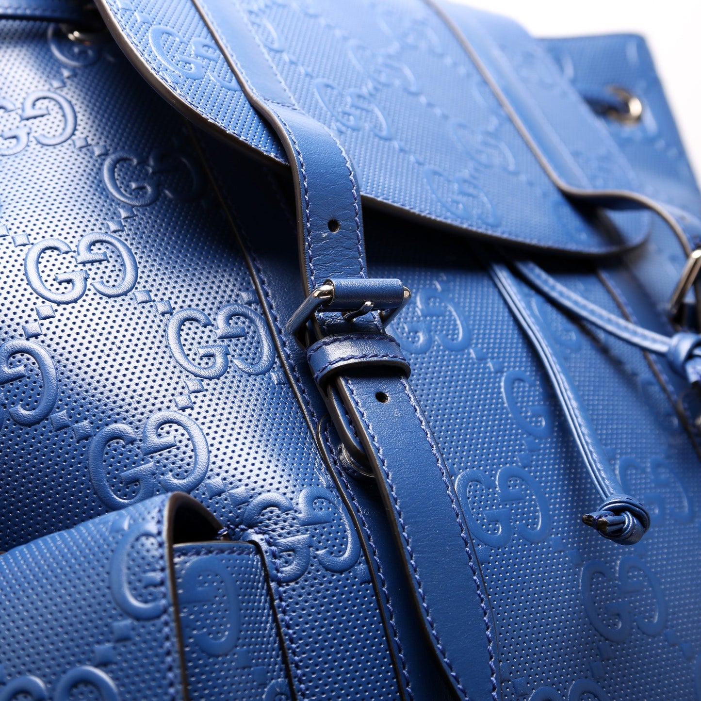 GG Embossed Leather Backpack