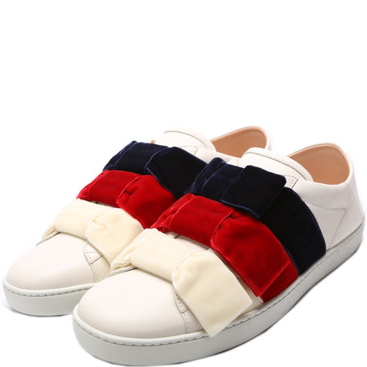 Gucci Ace Web Bow Sneakers Size .