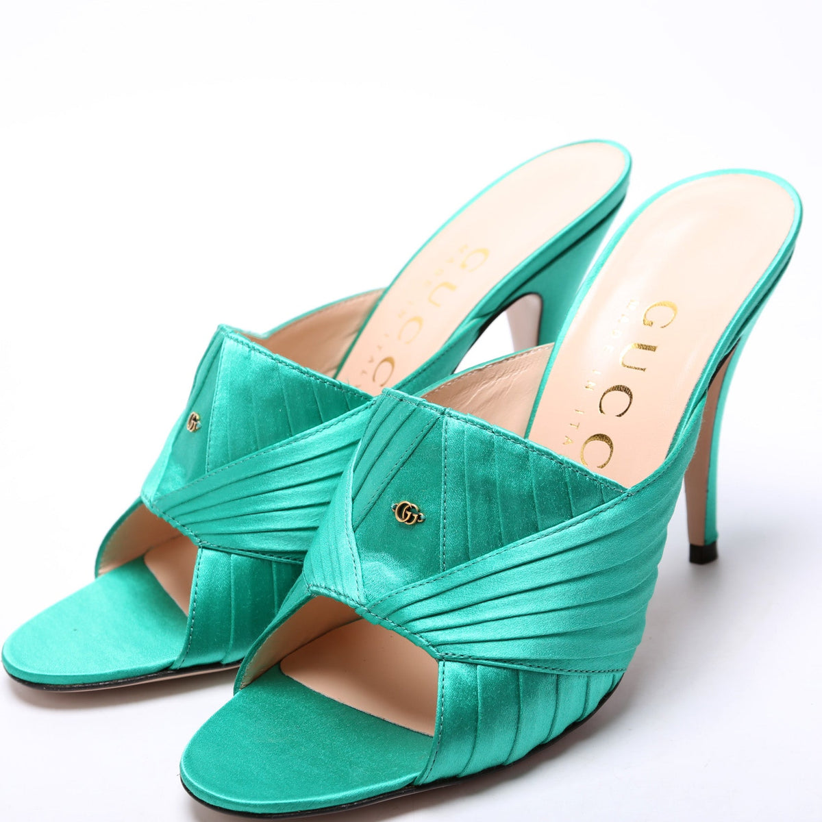 Double G Satin Sandals Size
