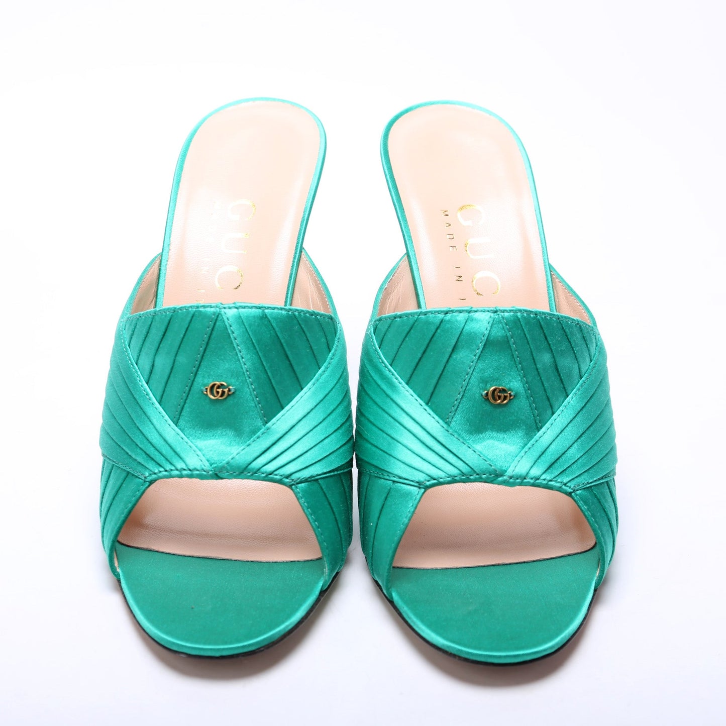 Gucci Double G Satin Sandals Size