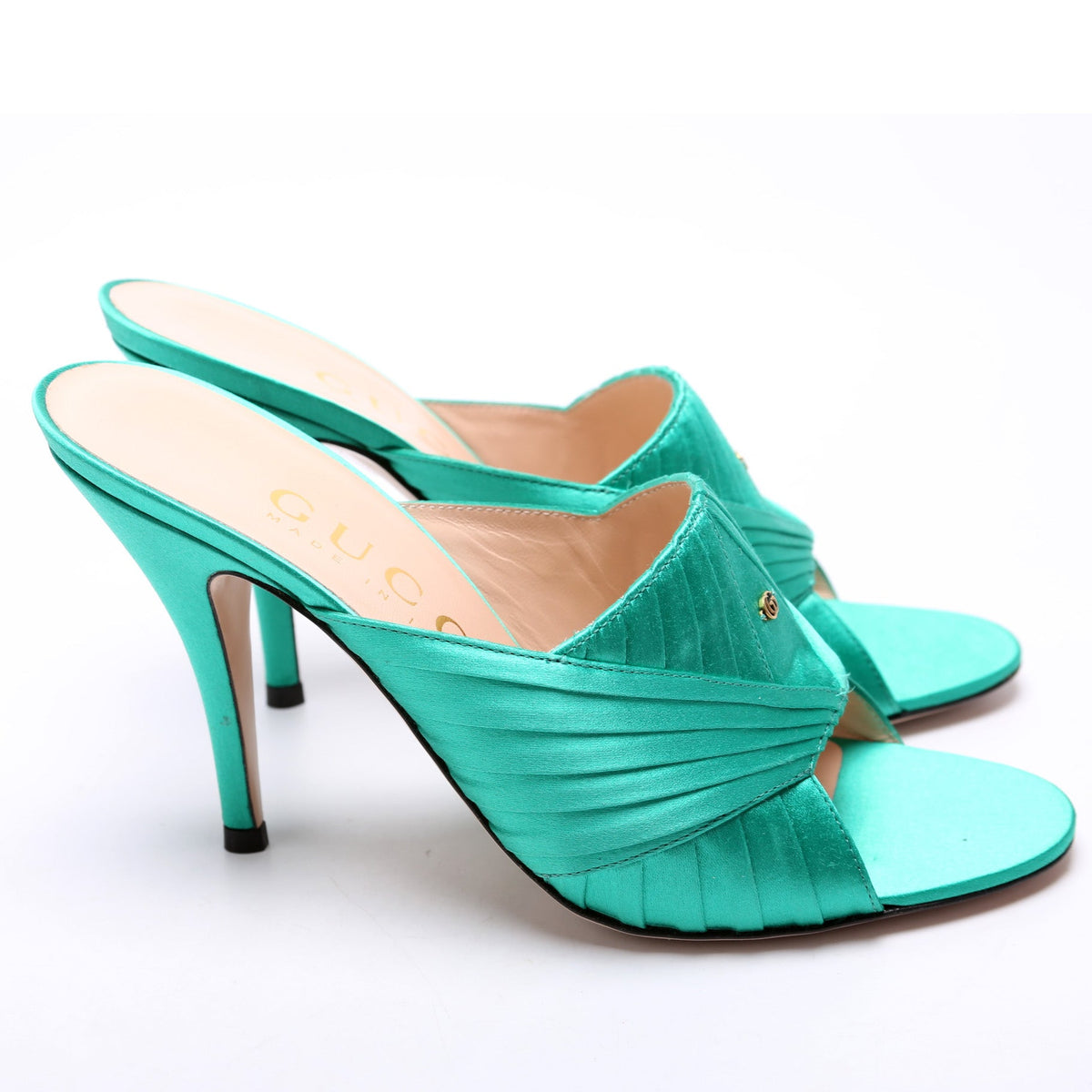 Double G Satin Sandals Size