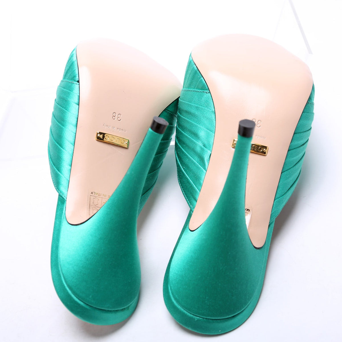 Double G Satin Sandals Size
