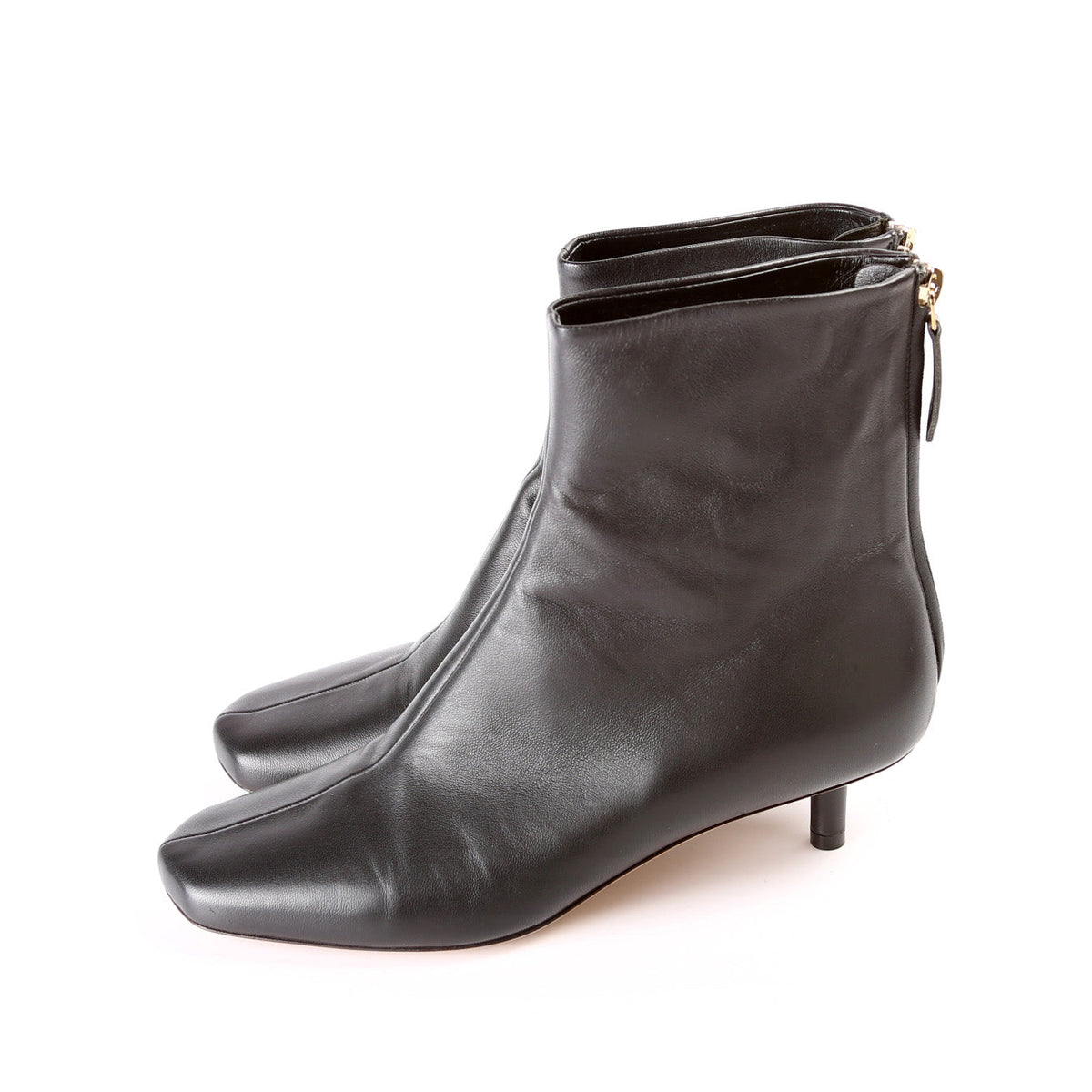 Sculptural Kitten Heel Ankle Boots Size 39