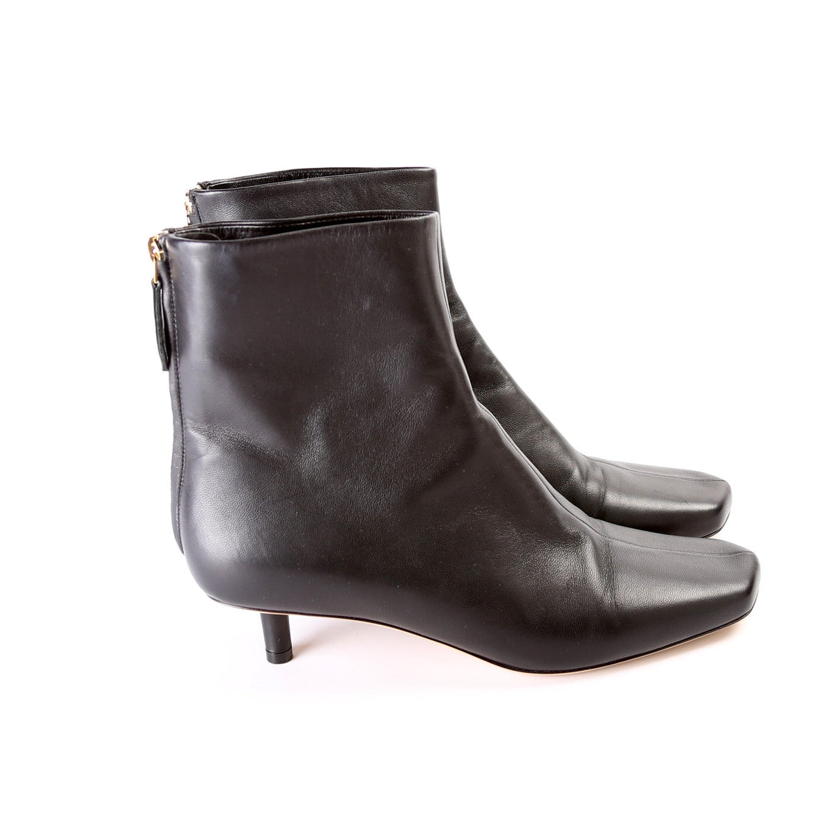 Sculptural Kitten Heel Ankle Boots Size 39