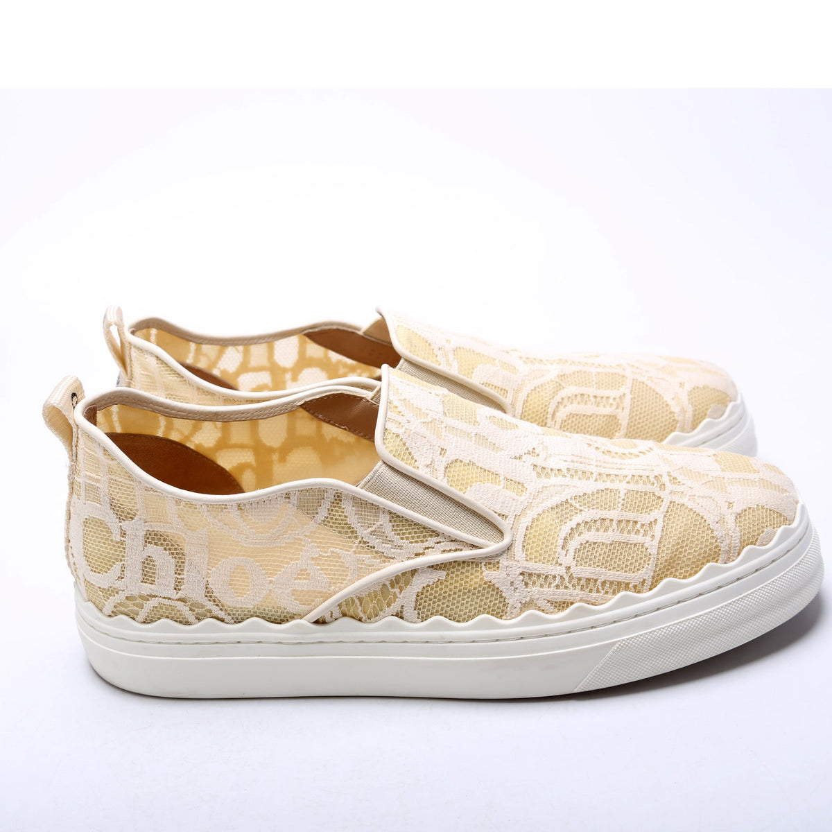 Lauren Lace Slip On Sneakers Size 40