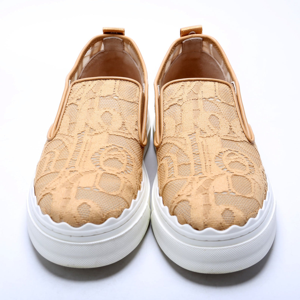 Lauren Lace Slip On Sneakers Size 38