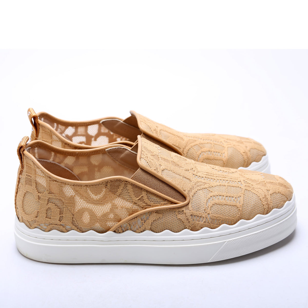Lauren Lace Slip On Sneakers Size 38
