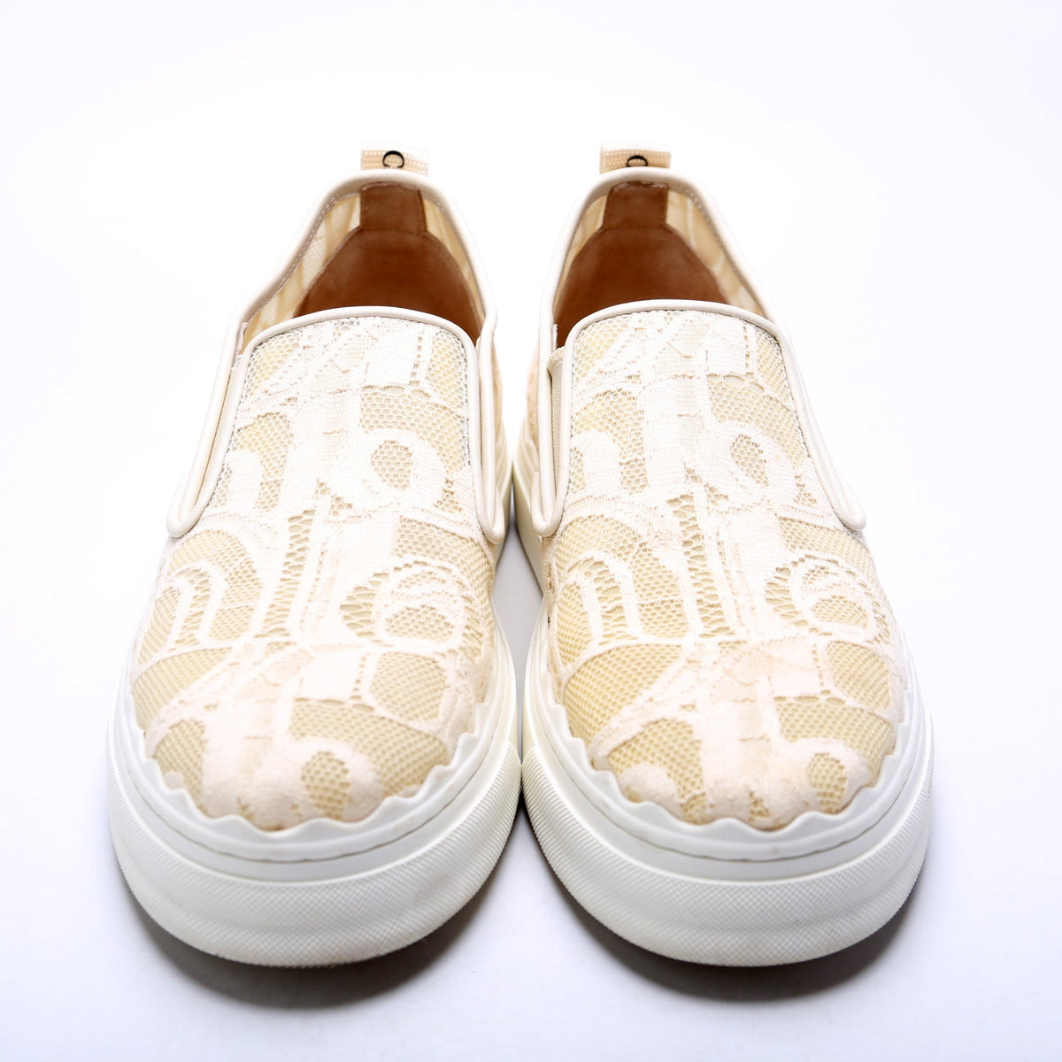 Lauren Lace Slip On Sneakers Size 38