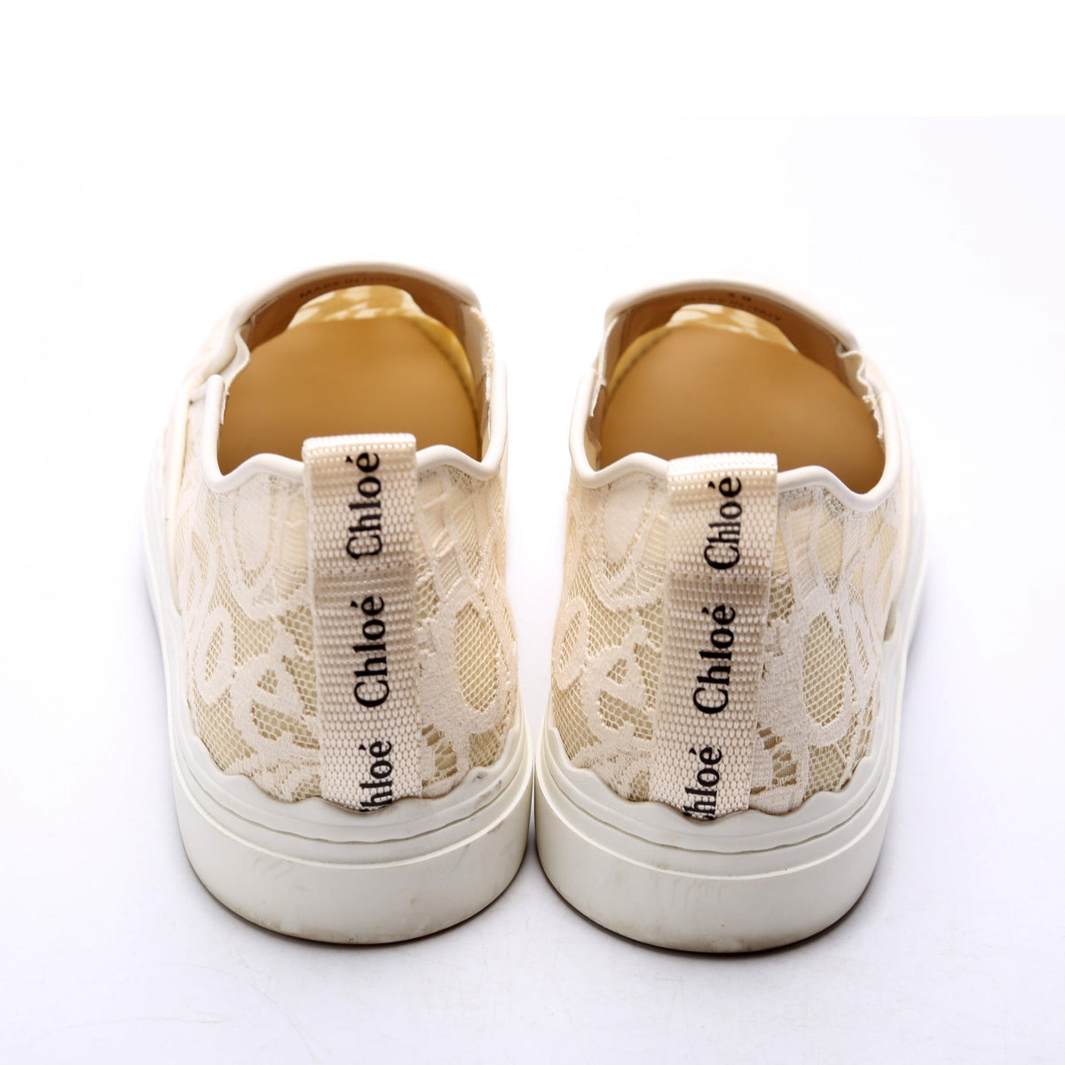 Lauren Lace Slip On Sneakers Size 38