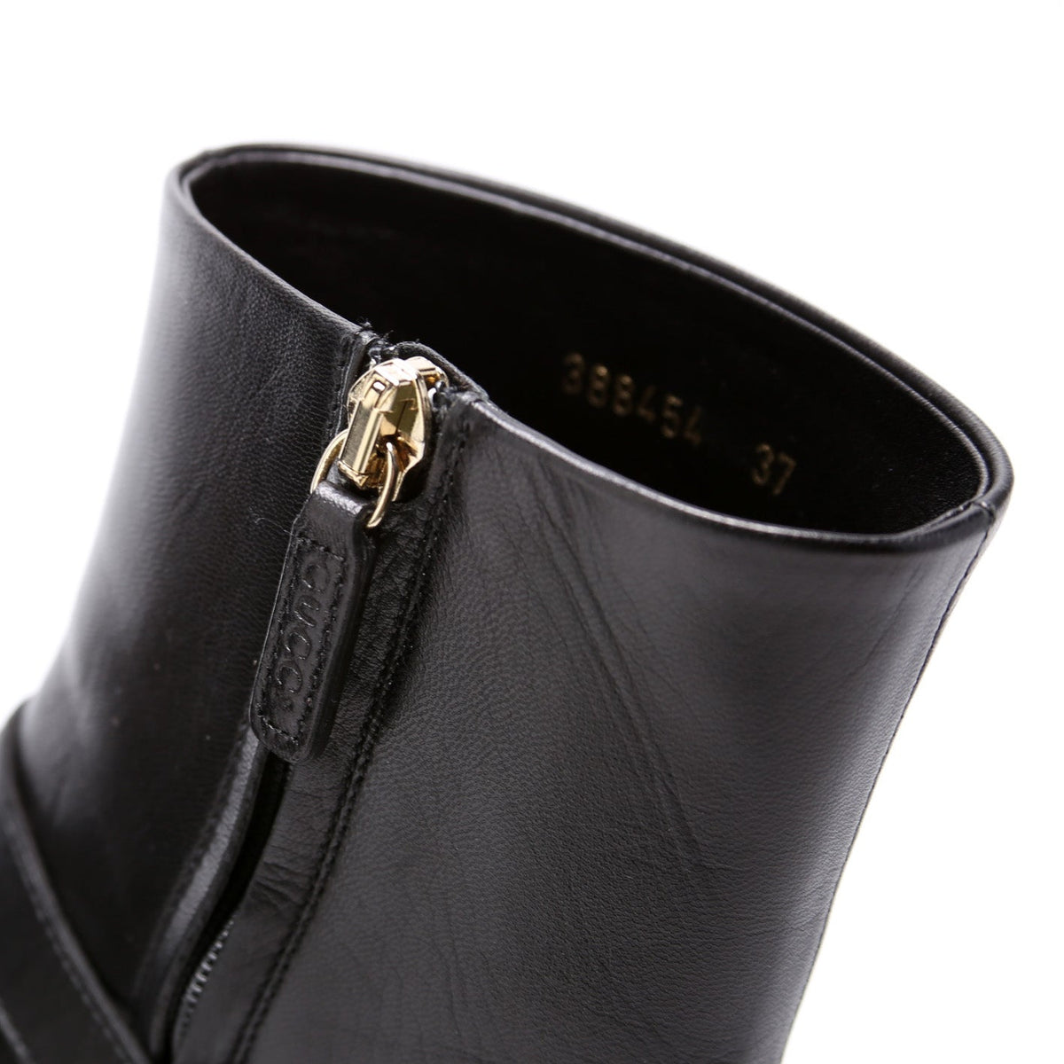 Interlocking GG Moto Chain Booties Size