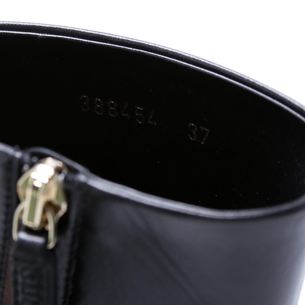 Interlocking GG Moto Chain Booties Size