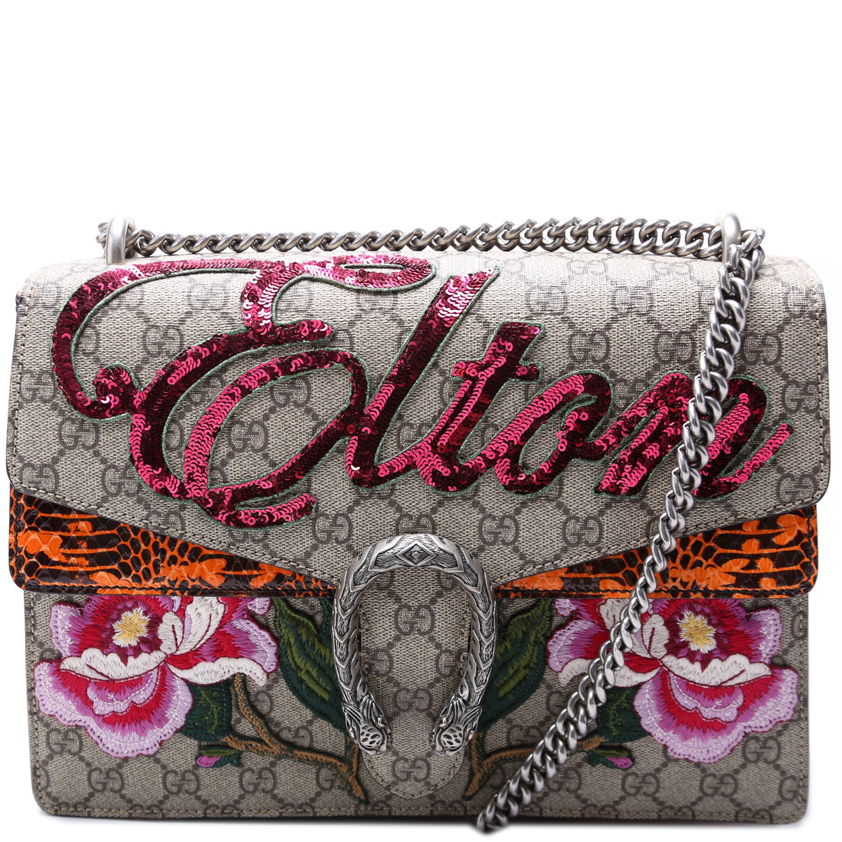 Dionysus GG 'Elton' Embroidered Shoulder Medium