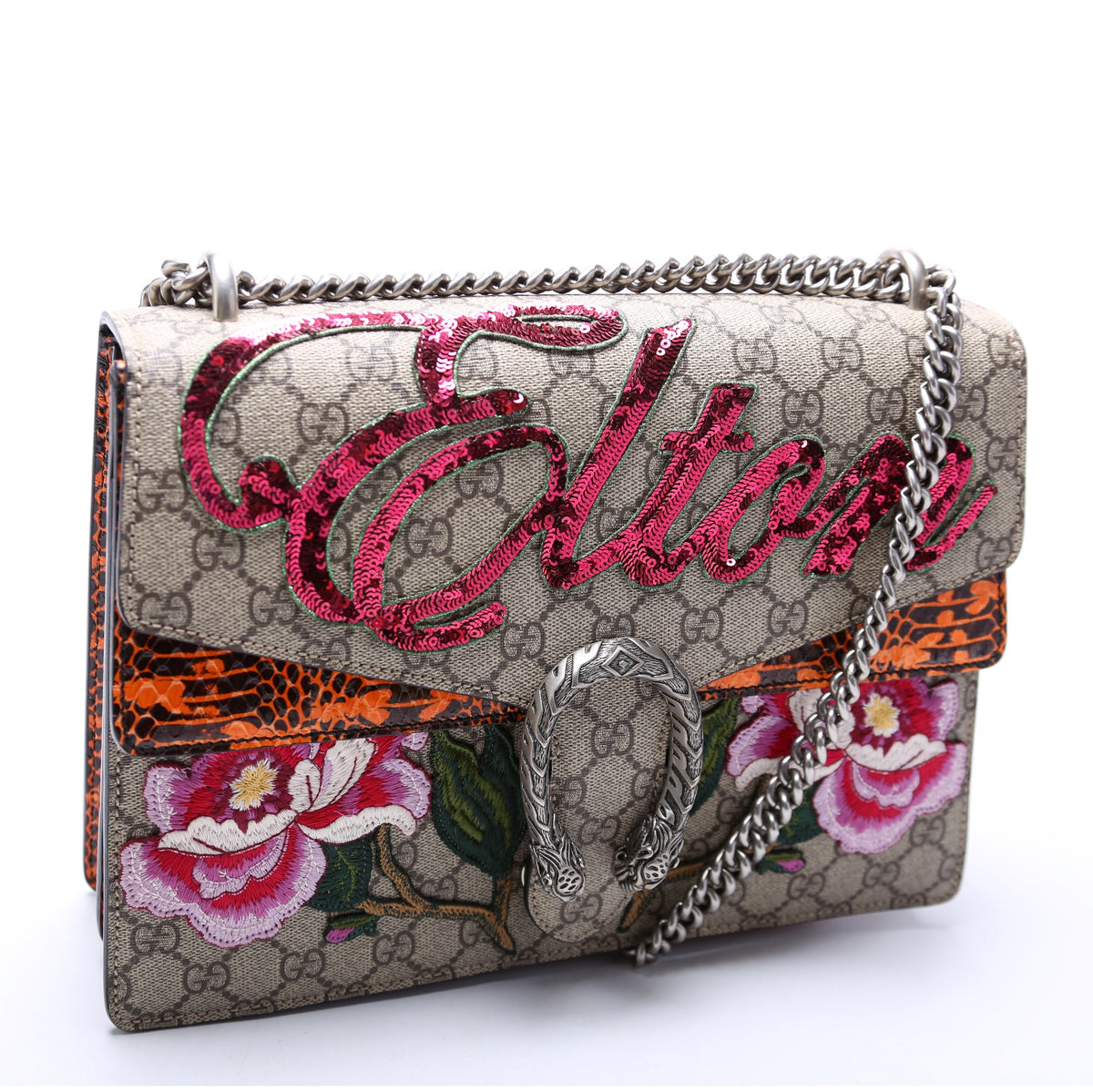 Dionysus GG 'Elton' Embroidered Shoulder Medium