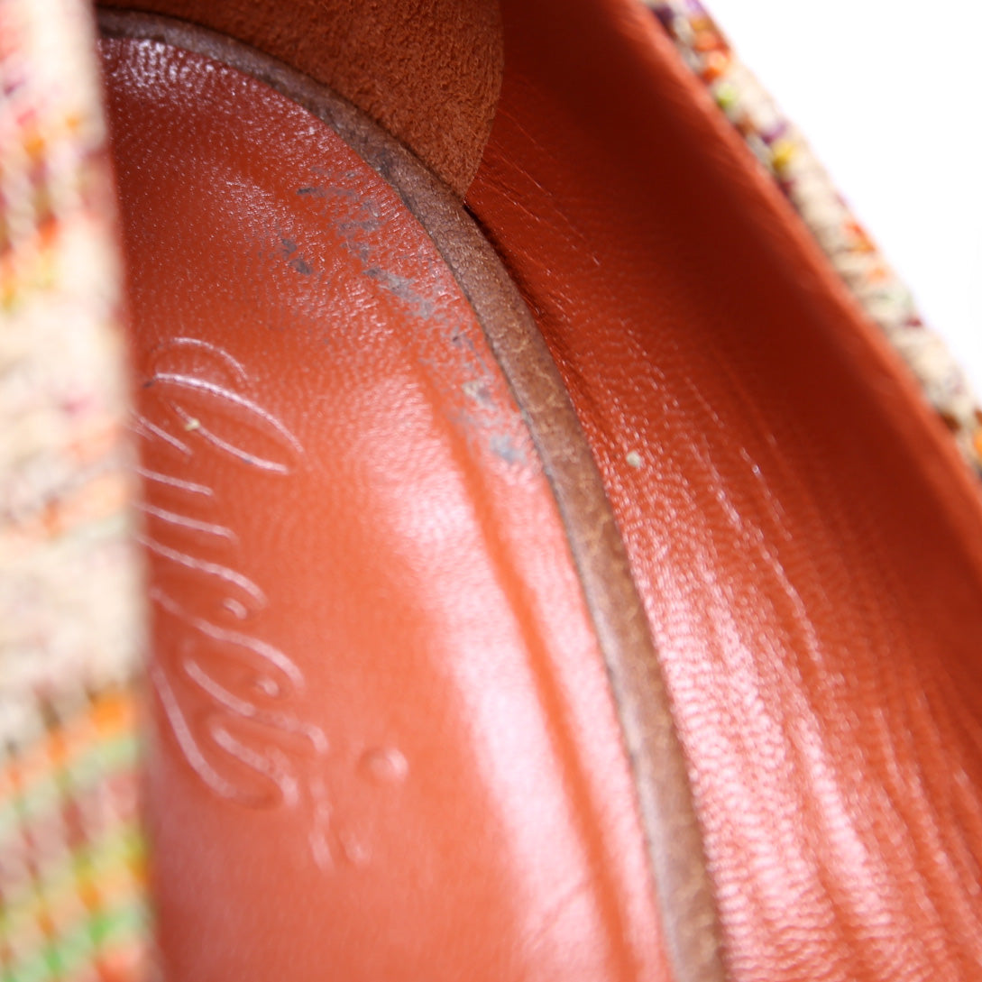 Horsebit Open Toe Pumps Size