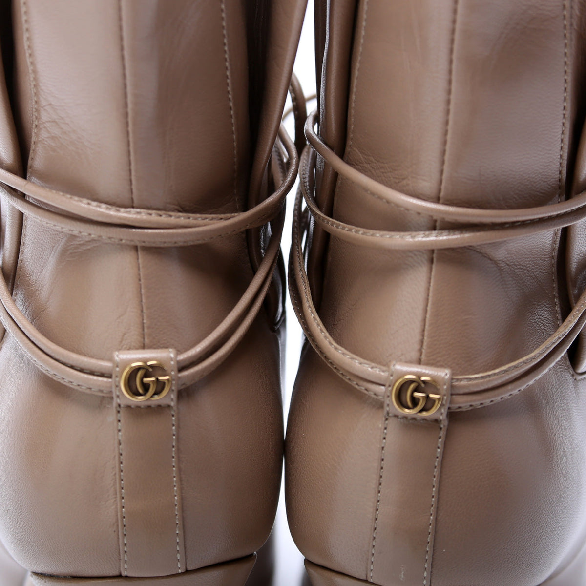 Leather Tie Booties Size