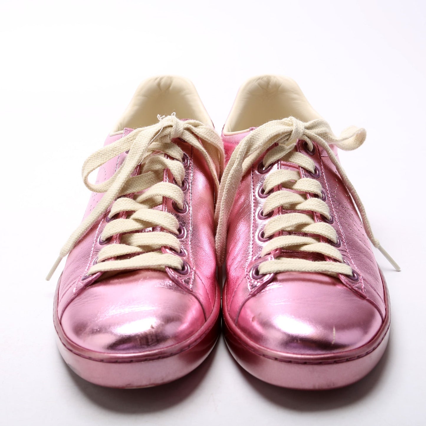 Gucci Ace Web Leather Sneakers Size .
