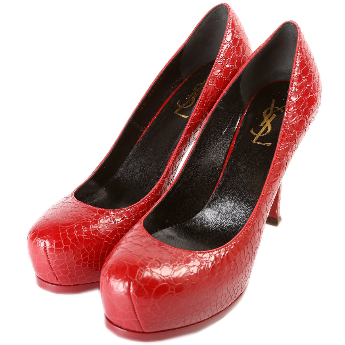 Embossed Leather Pumps Size .