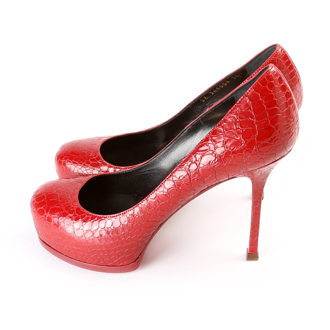Embossed Leather Pumps Size .