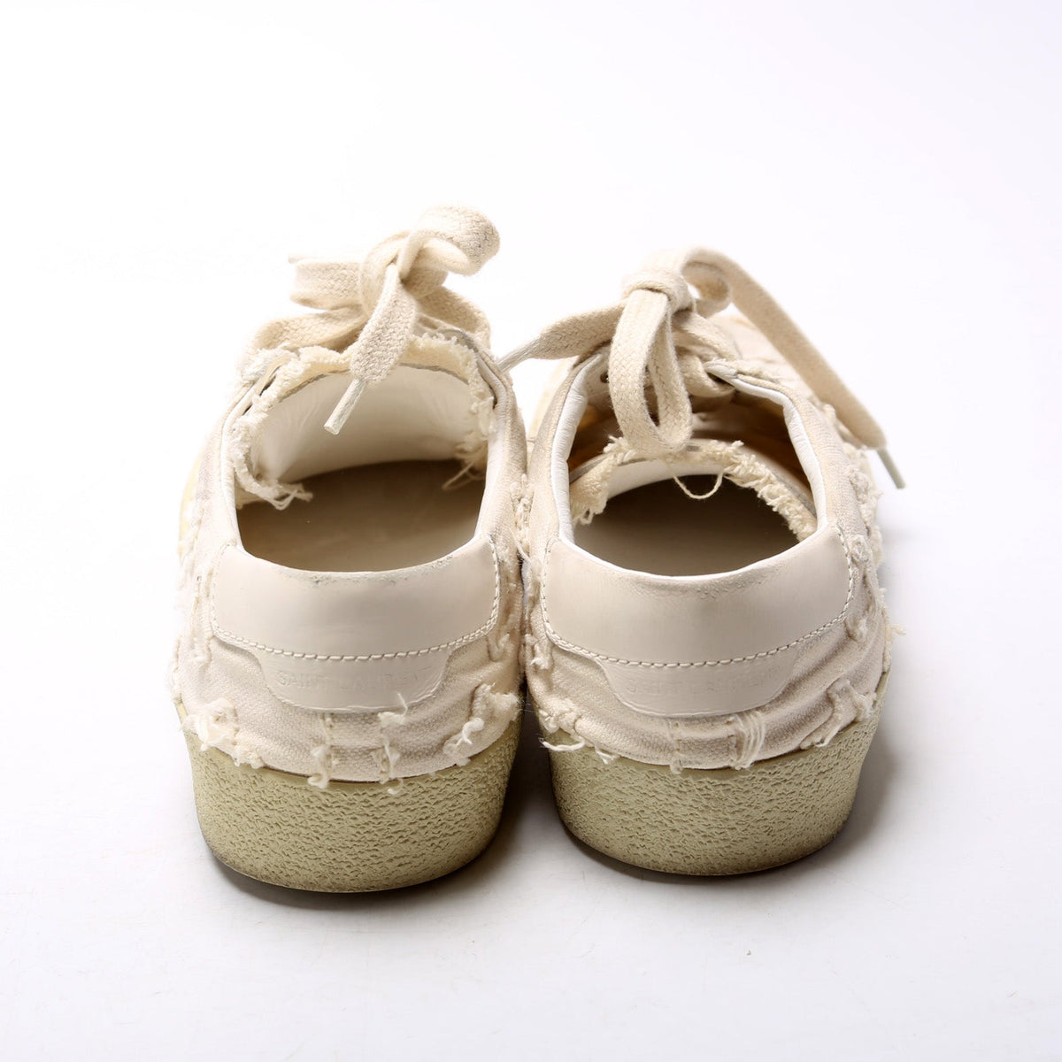 Canvas Lace Up Distressed Sneakers Size