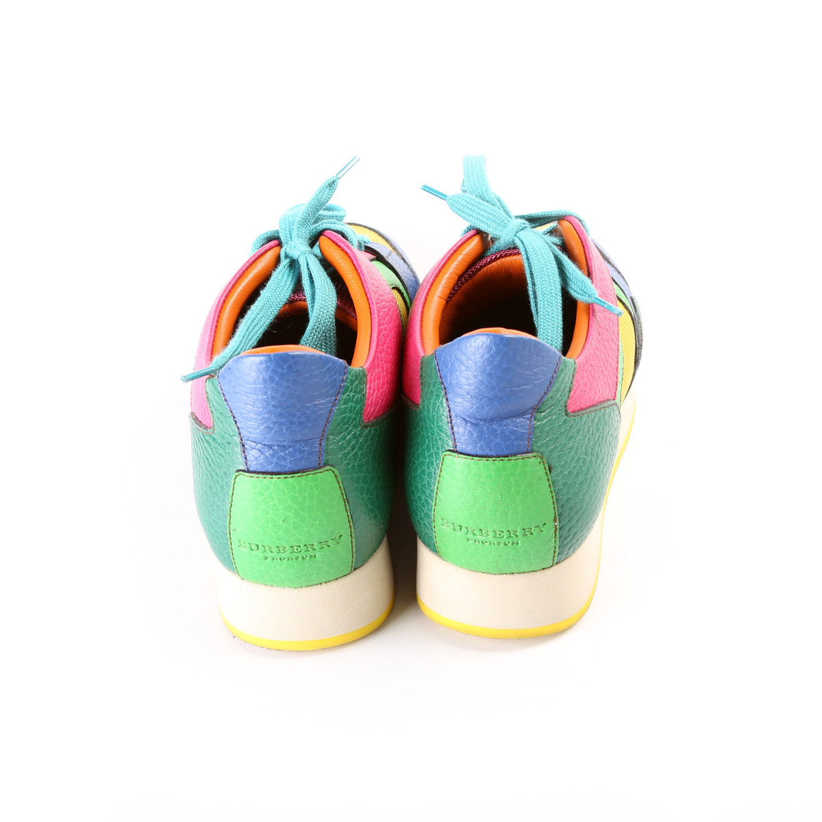 Colorblock Leather Sneakers Size 38