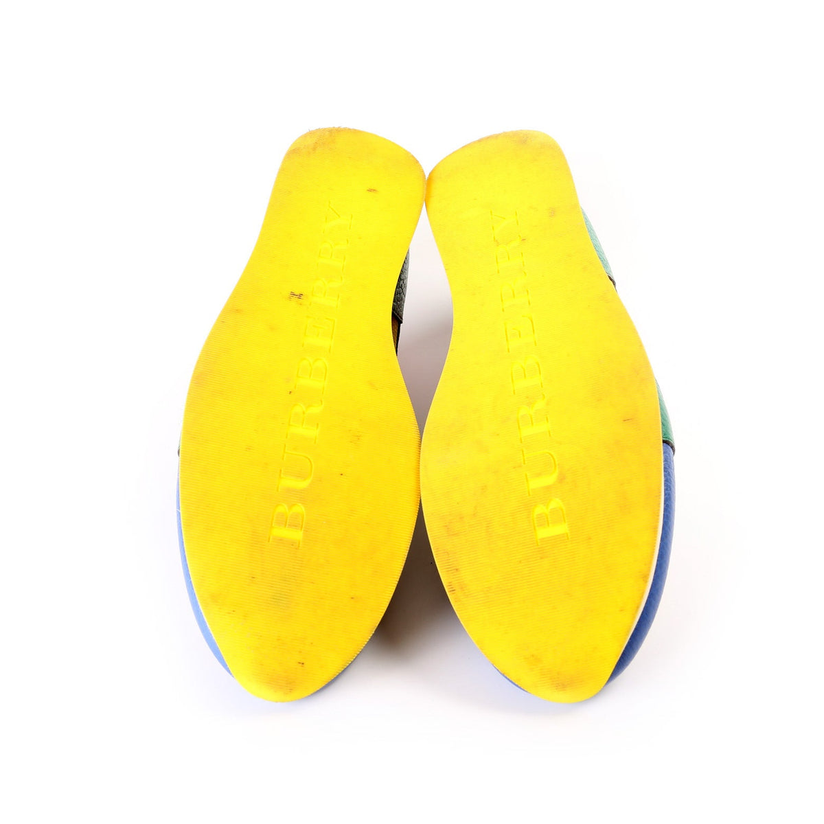 Colorblock Leather Sneakers Size 38