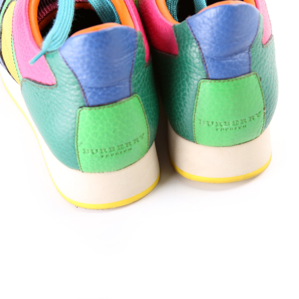 Colorblock Leather Sneakers Size 38
