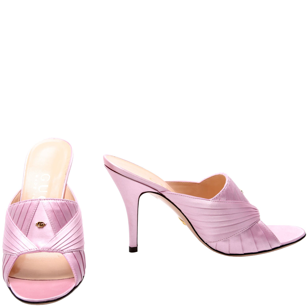 Double G Satin Sandal Heels Size .