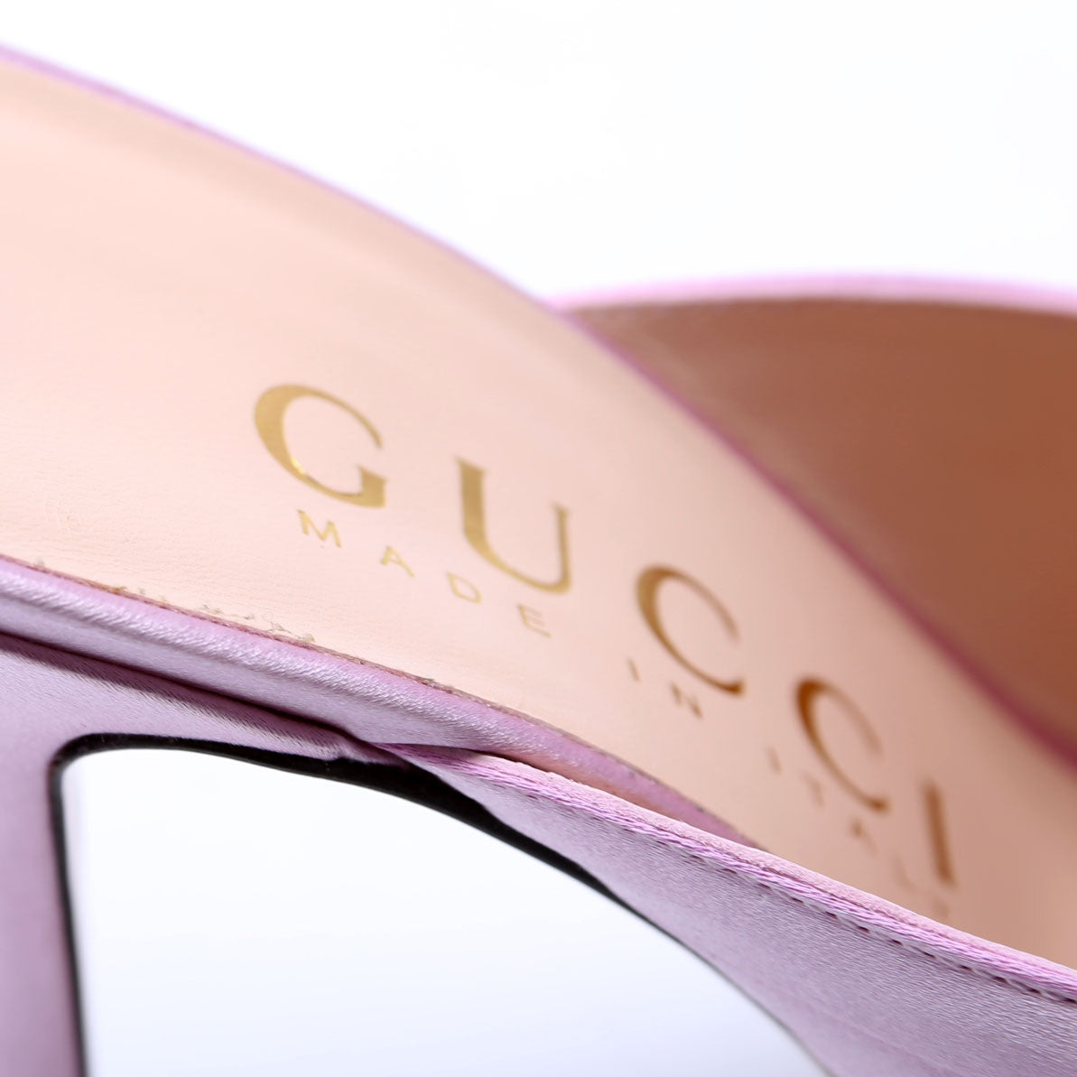 Double G Satin Sandal Heels Size .