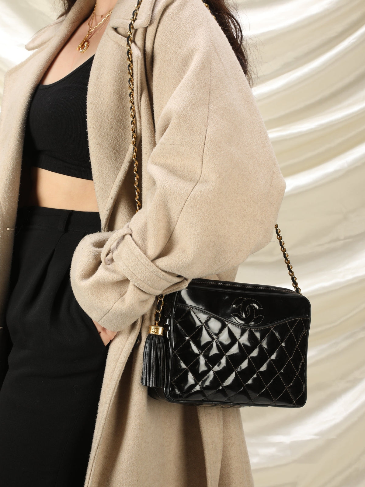 Chanel Patent Camera Bag