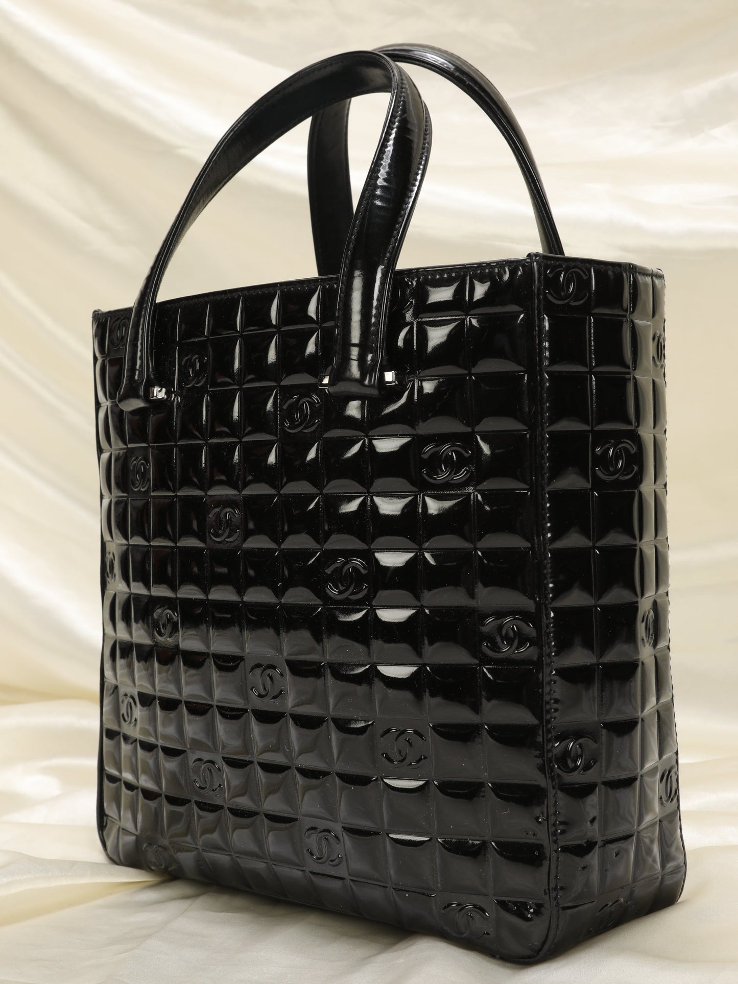 Chanel Patent Chocolate Bar Tote