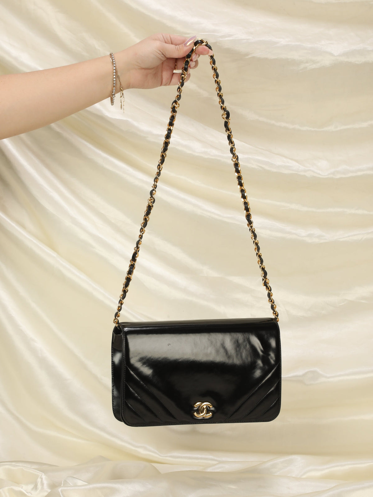 Chanel Patent Medium Full Flap