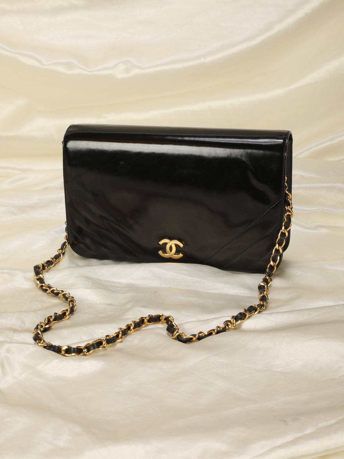 Chanel Patent Medium Full Flap