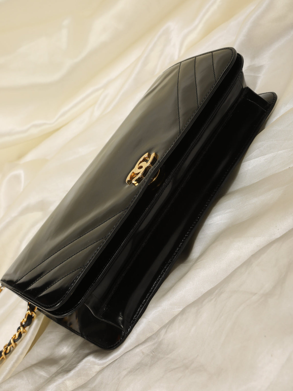 Chanel Patent Medium Full Flap