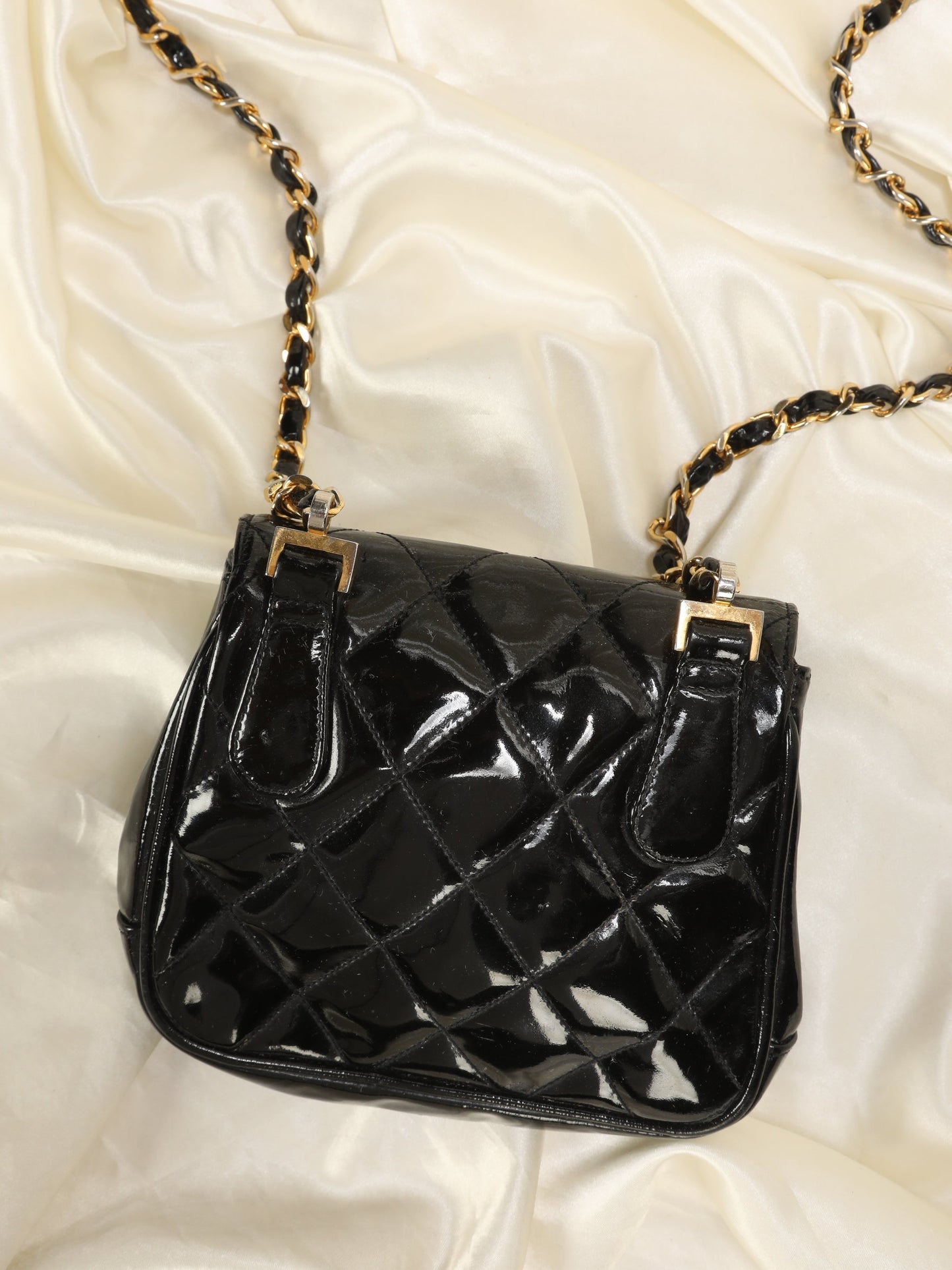 Chanel Patent Turnlock Mini Crossbody