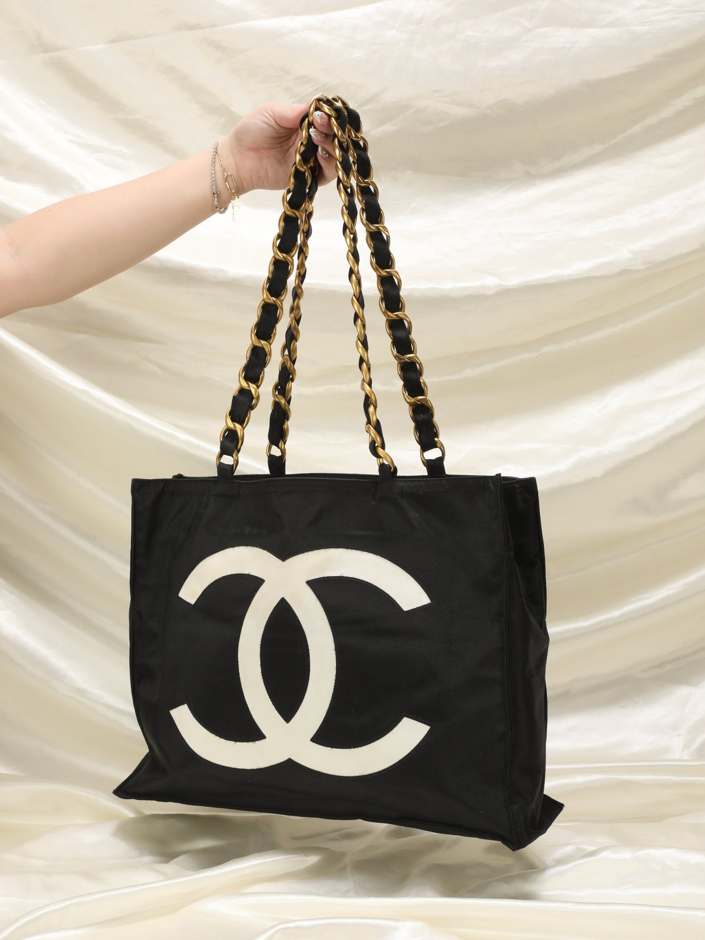 Chanel Nylon Chunky Chain Tote