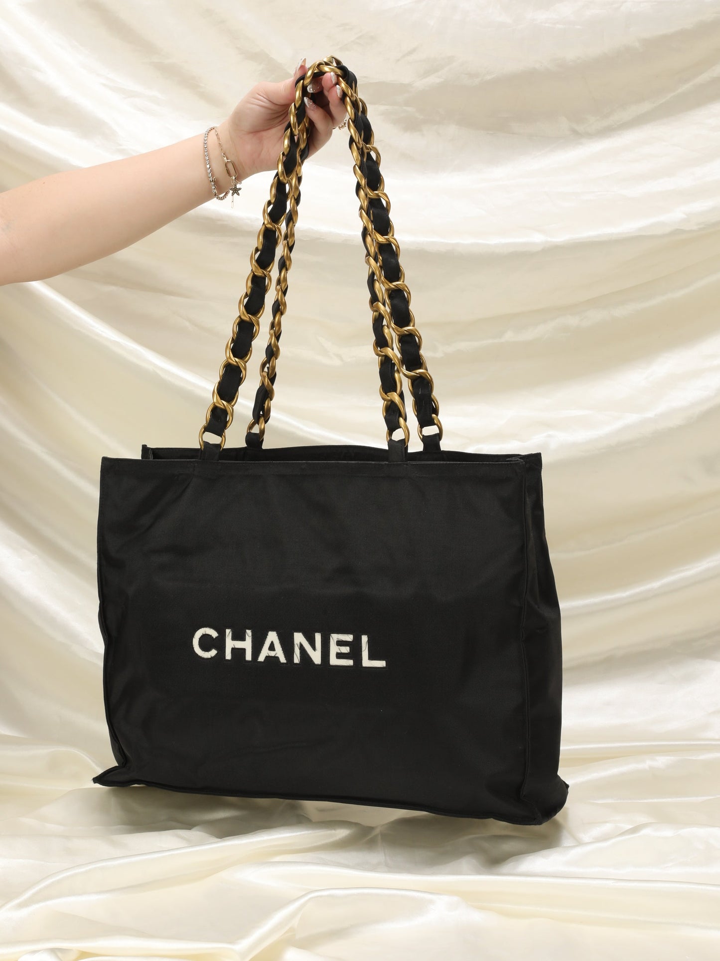 Chanel Nylon Chunky Chain Tote