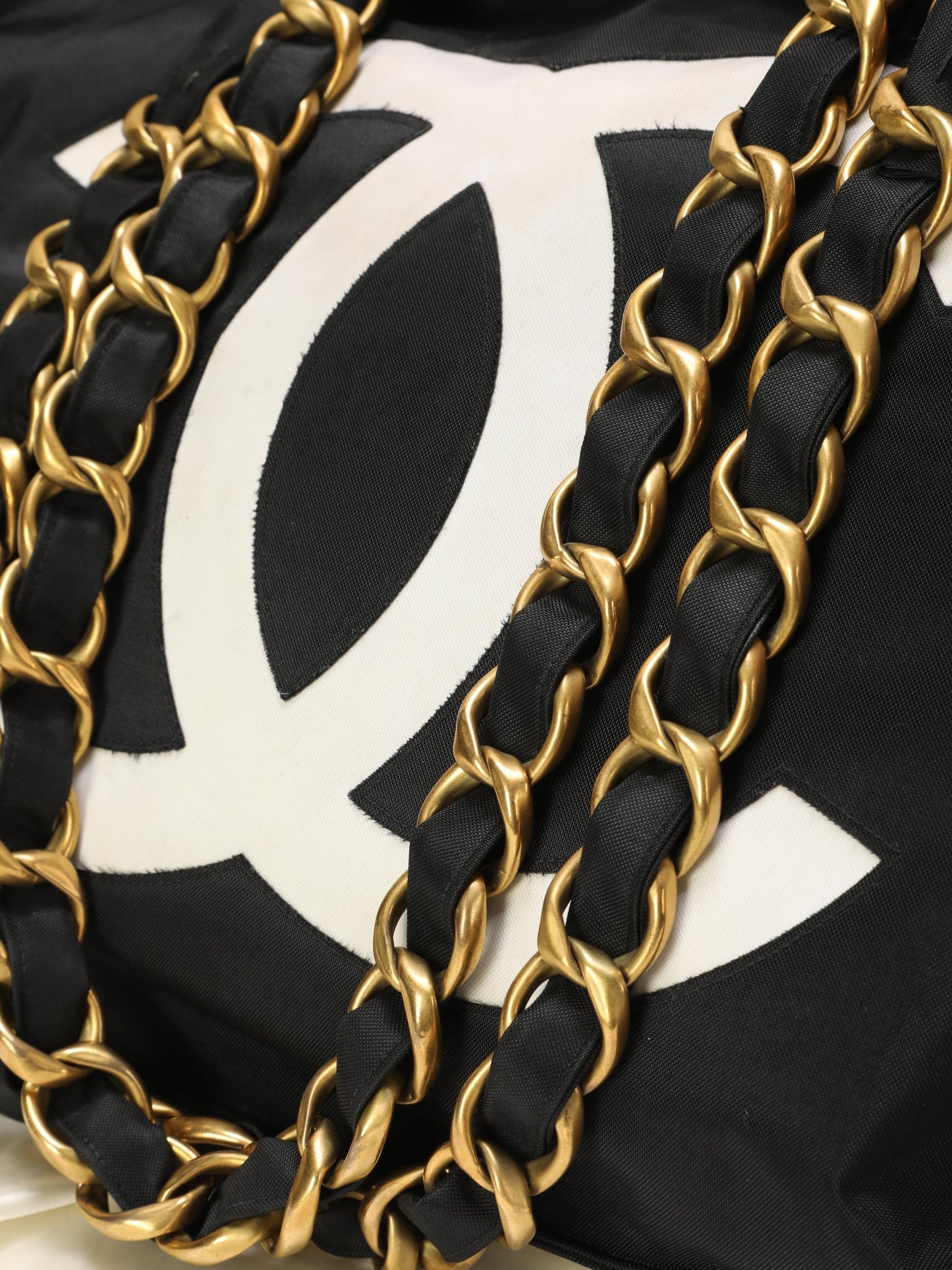Chanel Nylon Chunky Chain Tote