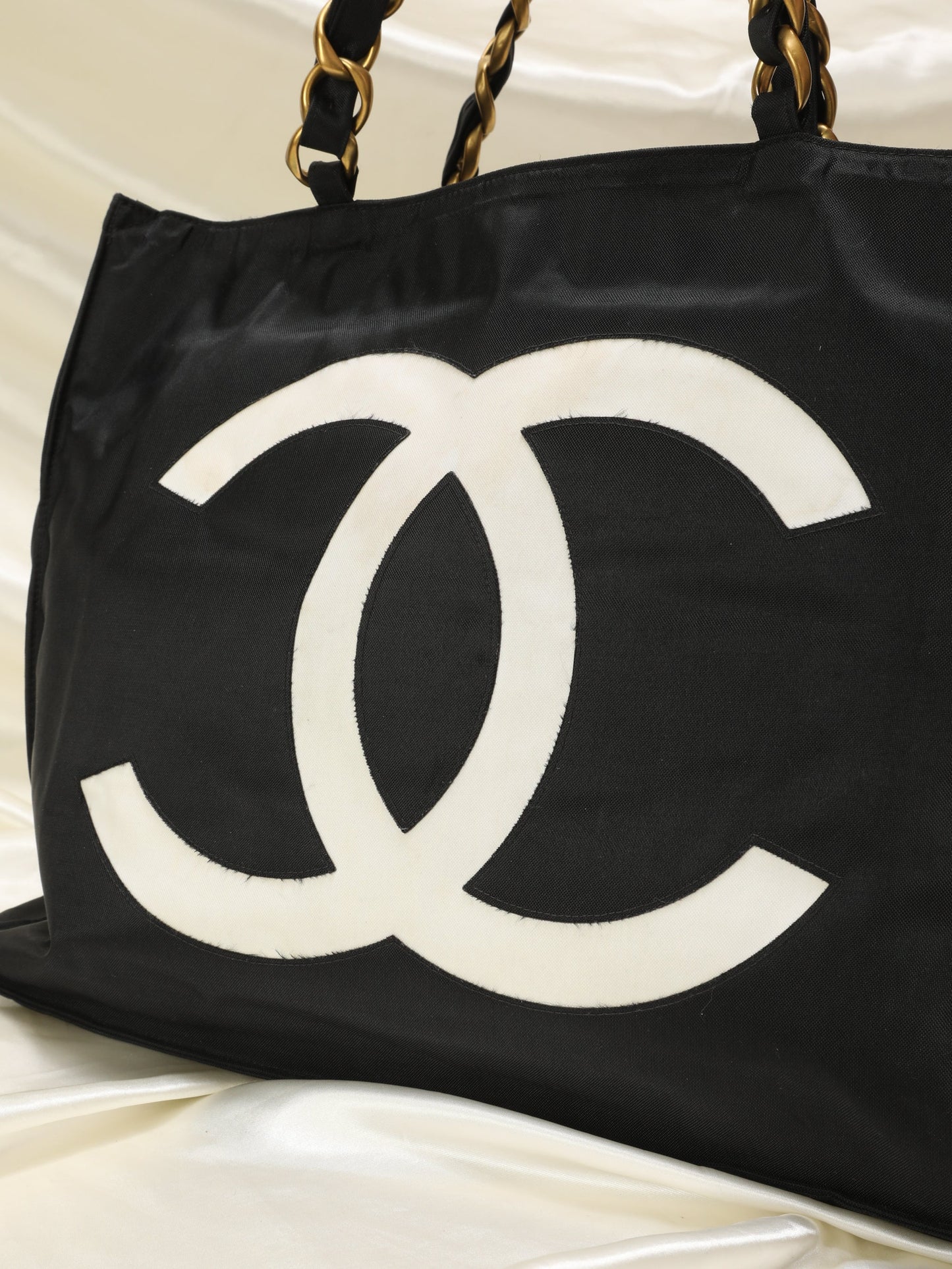 Chanel Nylon Chunky Chain Tote